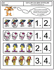 okul öncesi çocuklar için sıra kavram çalışmaları